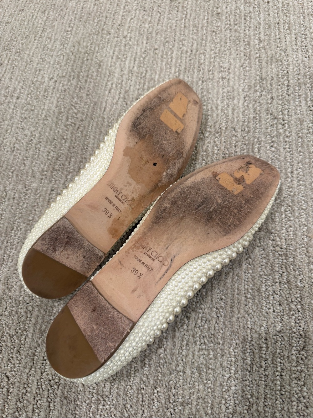 Jimmy Choo Pearl-Embellished Women’s Ballet Flats - Ivory - Picture 5 of 5